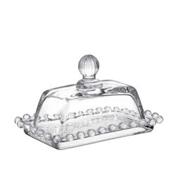 Manteigueira de Vidro Cristal com Tampa Mesa Posta 14cm - 2