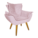 Ver imagem 3 de Combo 1 Poltrona e 1 Puff Para Recepção Consultório Clínica Apolo Suede Rosa Bebe - LM DECOR