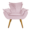Ver imagem 2 de Combo 1 Poltrona e 1 Puff Para Recepção Consultório Clínica Apolo Suede Rosa Bebe - LM DECOR