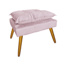 Ver imagem 5 de Combo 1 Poltrona e 1 Puff Para Recepção Consultório Clínica Apolo Suede Rosa Bebe - LM DECOR