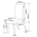 Ver imagem 4 de Mesa de Jantar Retangular Sure com 4 Cadeiras Venus Mel/blonde/bege - Casa Giulia