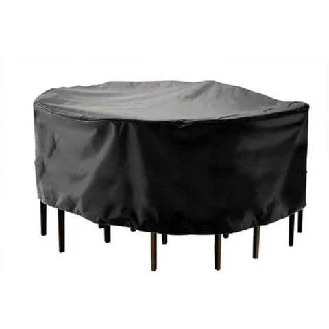 Capa Impermeável Compatível Mesa Redonda 85x50cm Preta