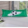 Travesseiro Corpo Xuxão Cheio 145cm X 0,45cm Gigante Enchimento Fronha Estampada Futebol - 2