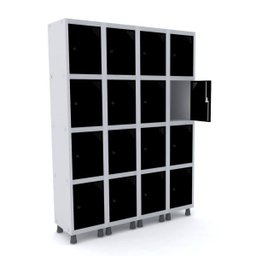 Roupeiro de Aço 4 Vãos 16 Portas com Pitão Pandin - 1