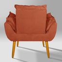 Ver imagem 3 de Poltrona Decorativa Recepção Luxo 12 Cores - Pés Palito - Terracota