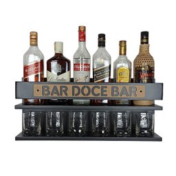 Barzinho para Sala Barzinho de Parede - Bar Doce Bar - Preto - 1
