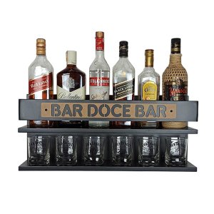 Barzinho para Sala Barzinho de Parede - Bar Doce Bar - Preto