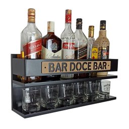 Barzinho para Sala Barzinho de Parede - Bar Doce Bar - Preto - 2