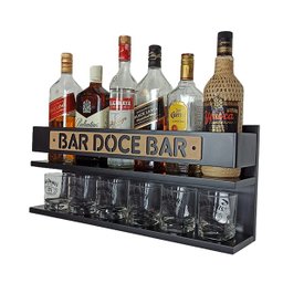 Barzinho para Sala Barzinho de Parede - Bar Doce Bar - Preto - 3