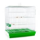 Ver imagem 1 de Gaiola Criadeira para Calopsita Pequena Contrera Zincada Prata com Bandeja Verde