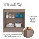 Ver imagem 4 de Balcão com Tampo 80 Cm 2 Portas Unna Gris Carvalho Oak Poliman