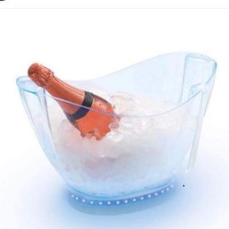 BALDE CHAMPANHEIRA / BALADEIRA DE ACRILICO CRISTAL 9L COM LED E FONTE - 1