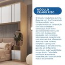 Ver imagem 6 de Mesa de Cabeceira Modulada Reto 1 Porta 2 Gavetas Elegance Marrom