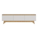 Ver imagem 1 de Rack para Tv até 75 Polegadas 180cm 3 Portas Retrô Multimóveis Mp1102 Branco/madeirado