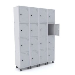 Roupeiro de Aço 4 Vãos 16 Portas com Pitão Pandin - 1