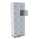 Ver imagem 1 de Roupeiro de Aço 2 Vãos 10 Portas com Fechadura Pandin