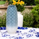 Ver imagem 4 de Vaso de Cerâmica Azul - 37x16x16cm