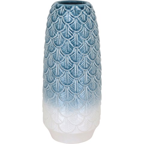 Vaso de Cerâmica Azul - 37x16x16cm