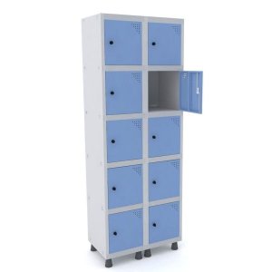 Roupeiro de Aço 2 Vãos 10 Portas com Pitão Pandin