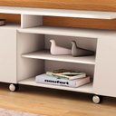 Ver imagem 3 de Estante Home Theater Virtus Cinamomo Off White - Hb Móveis