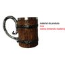 Caneca Resinada Barril Medieval Madeira Rustica Grande 600ml - 3