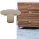 Ver imagem 2 de Kit 24 Puxadores Dourados Ponto para Móveis 3,5x1,8cm Metal Marcenaria Torralba Fosco