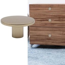 Kit 24 Puxadores Dourados Ponto para Móveis 3,5x1,8cm Metal Marcenaria Torralba Fosco - 2