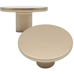 Kit 24 Puxadores Dourados Ponto para Móveis 3,5x1,8cm Metal Marcenaria Torralba Fosco - 1