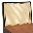 Ver imagem 6 de Banqueta Média Pérola Madeira Maciça com Telinha c/ 62cm Altura - Preto Assento Ripado Amêndoa
