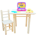 Ver imagem 1 de Conjunto Mesa e Cadeira Infantil de Madeira Maciça Resistente
