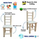 Ver mais imagens de Conjunto Mesa e Cadeira Infantil de Madeira Maciça Resistente