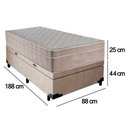 Ver imagem 4 de Cama Box Baú Suede Solteiro + Colchão Sereneprime Molas Ensacadas 88x188x69 Bege