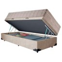 Ver imagem 3 de Cama Box Baú Suede Solteiro + Colchão Sereneprime Molas Ensacadas 88x188x69 Bege