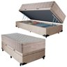 Cama Box Baú Suede Solteiro + Colchão Sereneprime Molas Ensacadas 88x188x69 Bege - 1