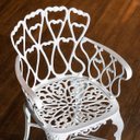 Ver imagem 3 de Cadeira Poltrona de Jardim Viena Alumínio Fundido Branco com Almofada