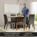 Ver imagem 4 de Conjunto Sala de Jantar Mesa Tampo de Madeira 6 Cadeiras Rustic/branco/silver Renata Madesa