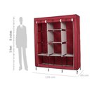 Ver imagem 7 de Guarda Roupa Cabideiro Portatil Prateleiras Dobravel Armario Arara Grande Organizador Preto
