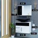 Ver imagem 2 de Gabinete para Banheiro com Cuba e Espelheira Turin