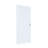 Porta De Alumínio Palheta/Laminada 0,85 X 2,10 Cor Branca Aluan - 1