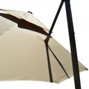 Ver imagem 7 de Guaraciaba Ombrelone Lateral Cantilever 3x3m Quadrado, Upf50+, Duplo Teto, Base com Rodas, Cor Caqui