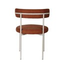 Ver imagem 5 de Kit 2 Cadeiras Serena Rivatti 54 Cm (largura) Estofado em Tecido Marrom e Base em Aço Areia