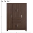 Ver mais imagens de Guarda Roupa 6 Portas Ecom 2 Café Touch Demóbile