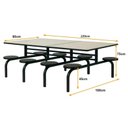 Ver imagem 4 de Mesa para Refeitório Fixa 8 Lugares MDP Branco de 25 mm - Assento Azul - 50101
