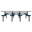Ver imagem 2 de Mesa para Refeitório Fixa 8 Lugares Mdp Branco de 25 Mm - Assento Azul - 50101