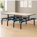 Ver imagem 7 de Mesa para Refeitório Fixa 8 Lugares Mdp Branco de 25 Mm - Assento Azul - 50101