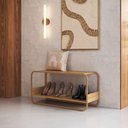 Ver imagem 6 de Sapateira Banco Luna 90 Cm Pes Metalicos Hanover Dourado Artesano