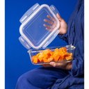 Ver imagem 2 de Pote 1,5l de Vidro com Tampa Transparente Retangular Raso