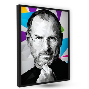 Quadro Grande Decoração Home Office Elegante Moderno Revenda:Steve Jobs