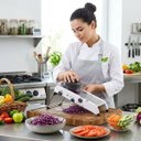 Ver imagem 4 de Super Mandoline Cortador de Legumes Aço Inox 304 Julienne