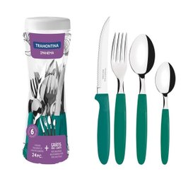 FAQUEIRO 24 PEÇAS EM AÇO INOX IPANEMA TRAMONTINA - 1 FAQUEIRO 24 PEÇAS EM AÇO INOX IPANEMA TRAMONTINA - 1